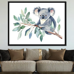 Koala on Eucalyptus - NicheCanvas