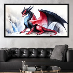 Dragon of Frozen Peaks - NicheCanvas