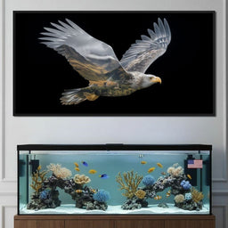 Highland Eagle Double Exposure - NicheCanvas