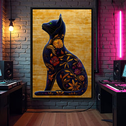 Floral Feline Harmony - NicheCanvas