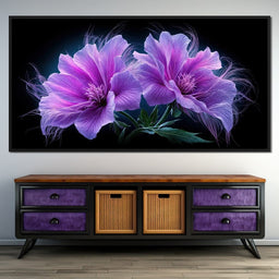 Fluffy Alien Flowers - Tooples Art - NicheCanvas