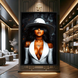 Enigmatic Glamour Portrait - NicheCanvas