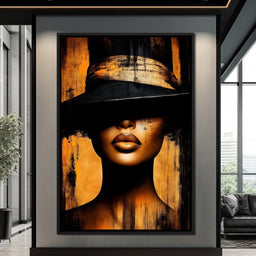 Golden Elegance Shadowed Mystery - NicheCanvas