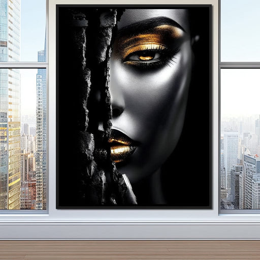 Golden Shadows Elegance Canvas Print