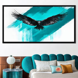 Majestic Raven Soaring Sky - NicheCanvas