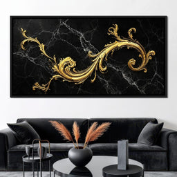 Baroque Flame on Obsidian Stone - TooplesArt - NicheCanvas