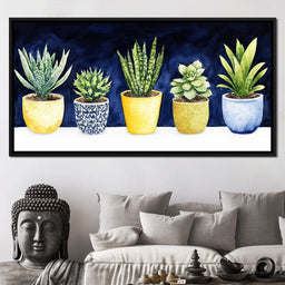 Succulent Symphony in Pots - NicheCanvas