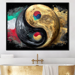 Golden Yin Yang Energy Balance - NicheCanvas