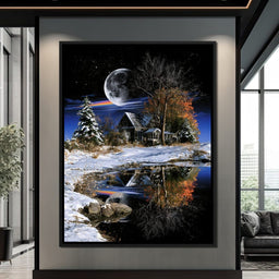 Silent Solstice By The Frozen Shore - NicheCanvas
