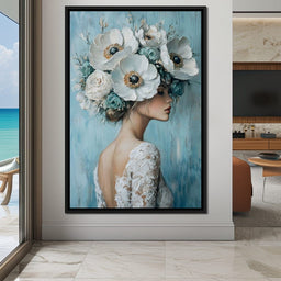 Petal Crowned Bridal Elegance - NicheCanvas