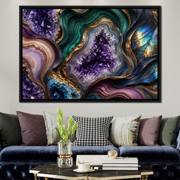 Gemstone Rivers Beneath The Moon - TooplesArt - NicheCanvas