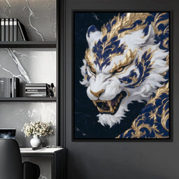 Gilded Lunar Tiger Roar - NicheCanvas