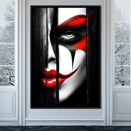 Monochrome Joker Reverie - NicheCanvas