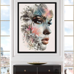 Tropical Muse Leaf Portrait - NicheCanvas