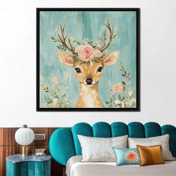 Gentle Fawn Floral Crown - NicheCanvas