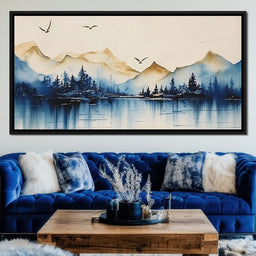 Calm Mountain Lake Sunrise - NicheCanvas