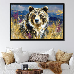 Golden Grizzly Mountain Calm - Neal Hackett - NicheCanvas