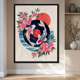 Koi Lotus Vinyl Sundreams - NicheCanvas