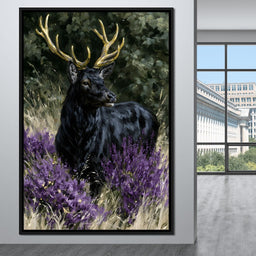 Black Deer Of Wild Fields - NicheCanvas