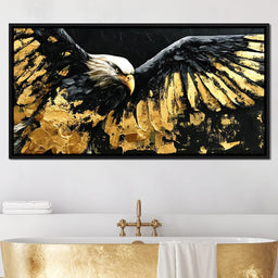 American Eagle in Gold & Black - NicheCanvas