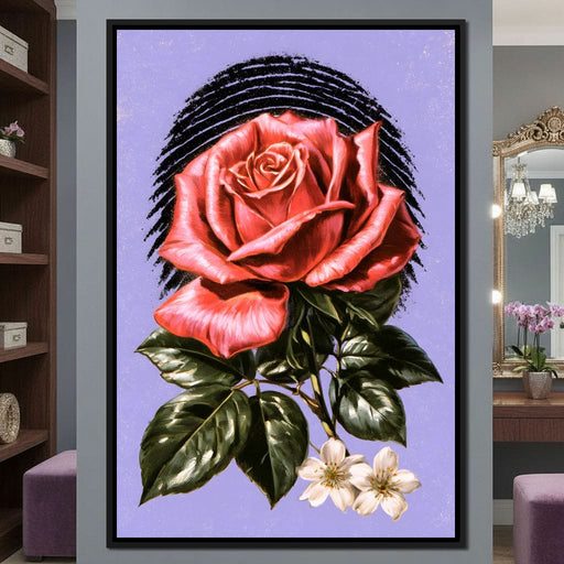 Solitary Rose Before The Solar Eclipse Canvas Print