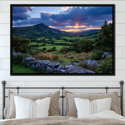 Sunbeams Over Green Valley - NicheCanvas