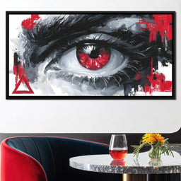 Fiery Iris Abstract Eye Storm - NicheCanvas