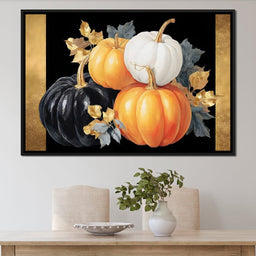 Golden Pumpkin Harvest Harmony - NicheCanvas