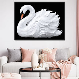 The Alabaster Swan Unfurled - TooplesArt - NicheCanvas