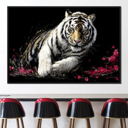 Snow Tiger Petal Shadow - NicheCanvas