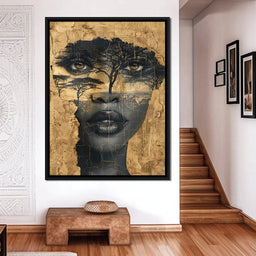 Golden Gaze Through the Jungle - Sakeem Gibbs - NicheCanvas