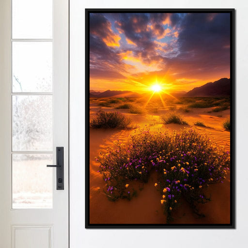 Golden Horizon Meadow Bloom Canvas Print