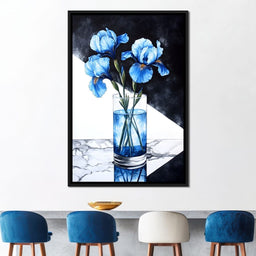 Iris Reflections in Glass - NicheCanvas