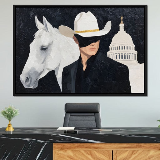 White Stetson Capitol Ranger Canvas Print