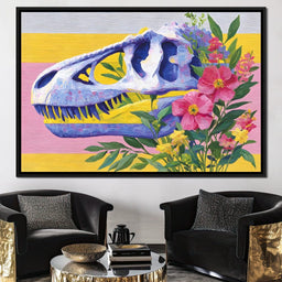 Dinosaur Bloom Fusion Canvas - NicheCanvas