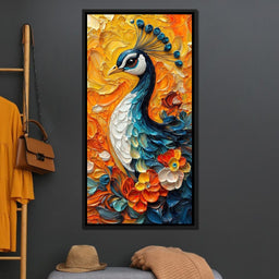 Radiant Peacock Garden Harmony - NicheCanvas