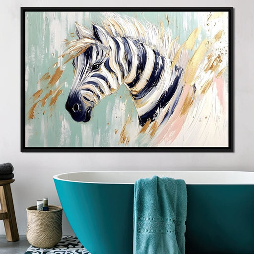Zebra Brushstrokes Canvas Print