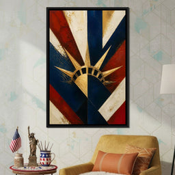 Gilded Freedom Radiating Light - NicheCanvas