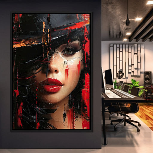 Sable Shroud of Passion Canvas Print