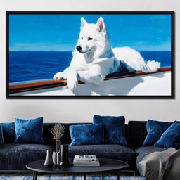 Oceanic Vista Canine Majesty - NicheCanvas