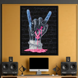 Liquid Neon Rock Gesture Tribute - NicheCanvas