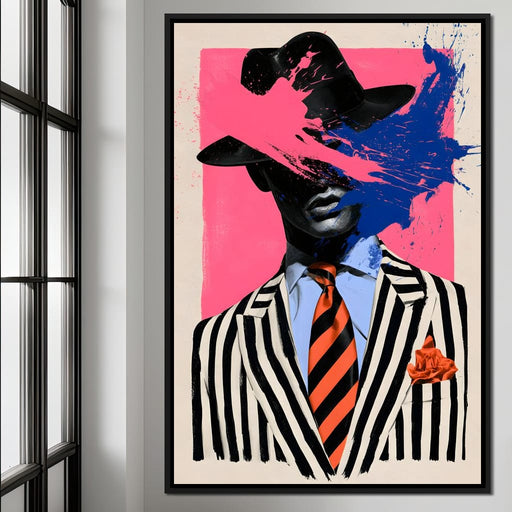 Where the Neon Face Hides Canvas Print