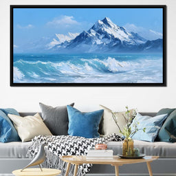 Glacial Peaks Ocean Crescendo - NicheCanvas