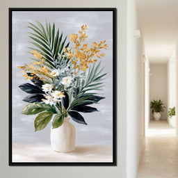 Golden Botanicals Still Life - NicheCanvas