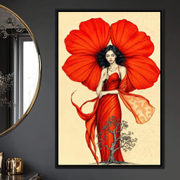 Rooted in Scarlet - TooplesArt - NicheCanvas