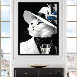 Sophisticated Feline Reverie - NicheCanvas