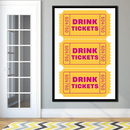 Vintage Drink Ticket Strip - NicheCanvas
