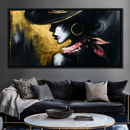 Golden Silhouette Starlit Elegance - NicheCanvas