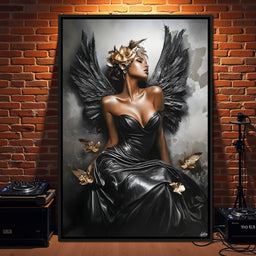 Golden Wings of Elegance - NicheCanvas