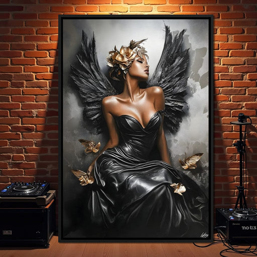 Golden Wings of Elegance Canvas Print